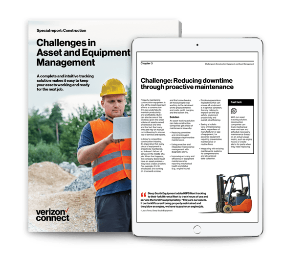 Heavy Equipment Tracking Software Verizon Connect